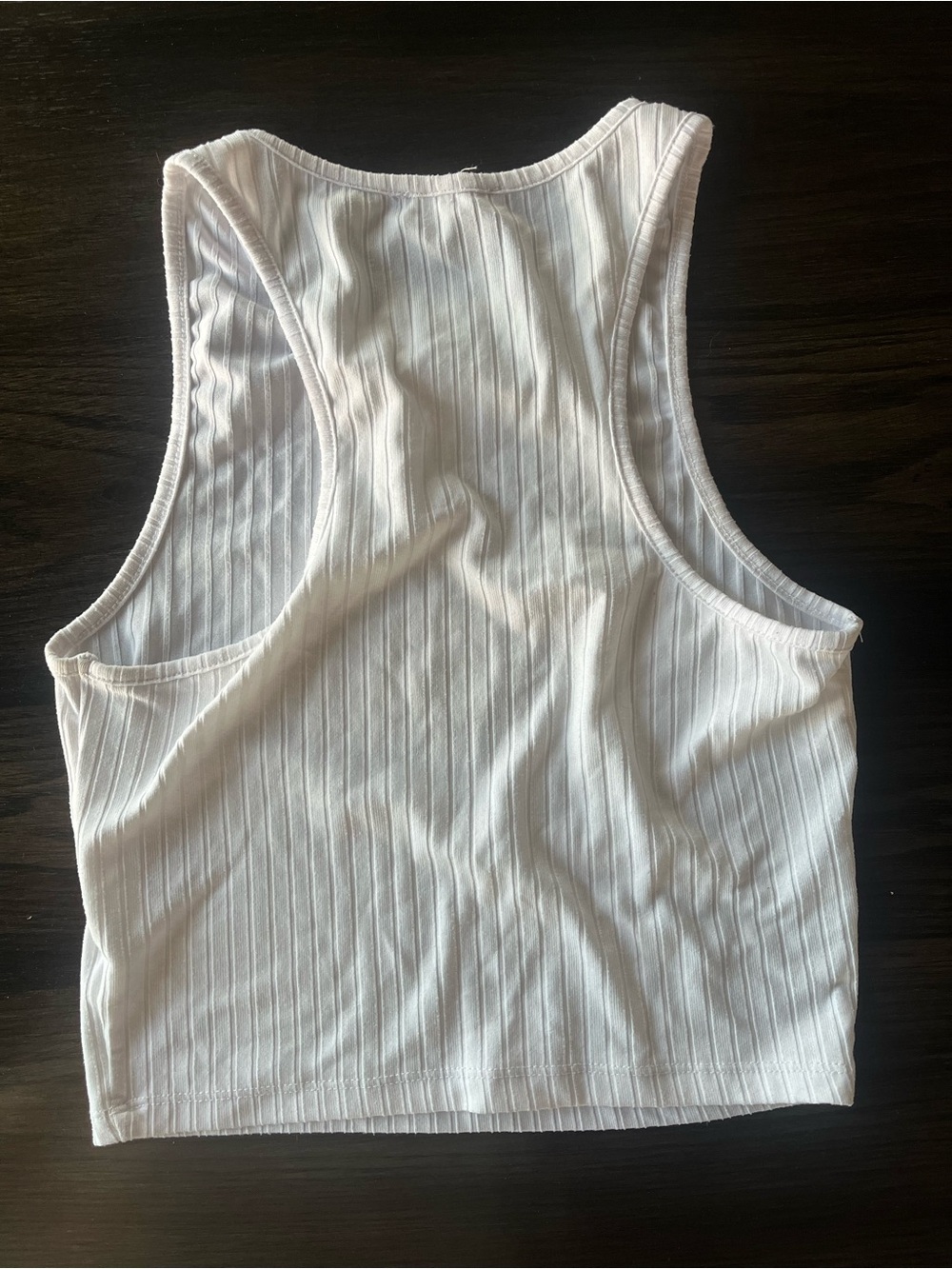 Ardene White Ribbed Cropped Tank - Picture 2 of 3